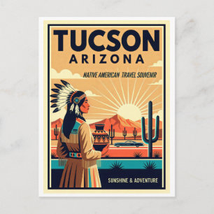 TUCSON AZ Inheemse Amerikaanse Retro Reis 1950s Briefkaart