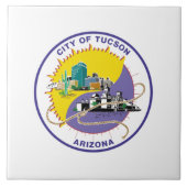 Tucson City vlag Tegeltje (Voorkant)