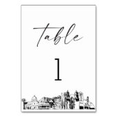 Tucson Silhouette Tafelnummer 3.5x5 kaart (Achterkant)