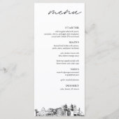 Tucson Skyline Modern bruiloft diner menu (Voorkant)