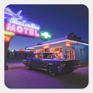 Tucumcari, New Mexico, Verenigde Staten. Route 66 Vierkante Sticker