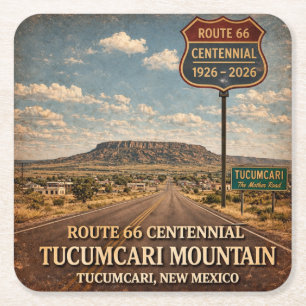 Tucumcari Route 66 Barware Coaster Cadeau Vierkante Kartonnen Onderzetter