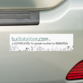 TuDiabetes.com Colour Bumpersticker |Witlijn| (Op auto)