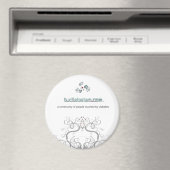 TuDiabetes.com Magnet rond |Ligne blanche| (In Situ (Lave-vaisselle))