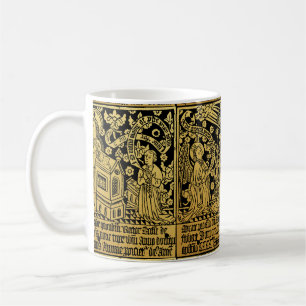 Tudor Brass Rubbing Aankondiging Mary Angel Koffiemok