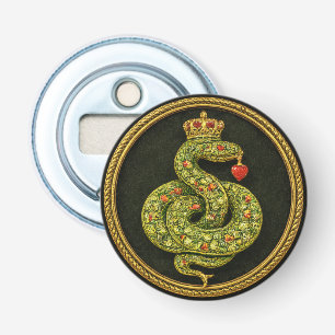 Tudor Elizabethaanse slangontwerp met robijn versi Button Flesopener