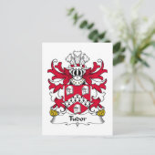 Tudor Family Crest Briefkaart (Staand voorkant)