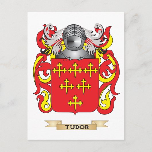 Tudor Family Crest (wapen) Briefkaart (Voorkant)