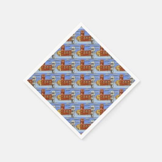 Tudor House in Exeter Servetten (Hoek)