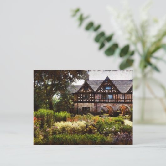 Tudor Manor Gardens Landschap Briefkaart (Staand voorkant)