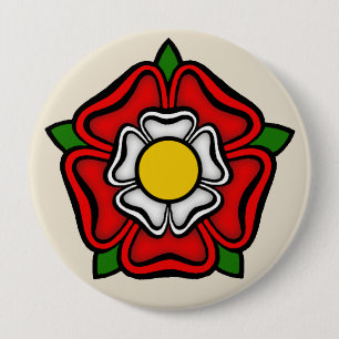 Tudor nam van Engeland, Embleem toe van Royalty Ronde Button 4,0 Cm
