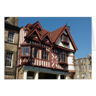Tudor oak lijst building, Edinburgh, Schotland