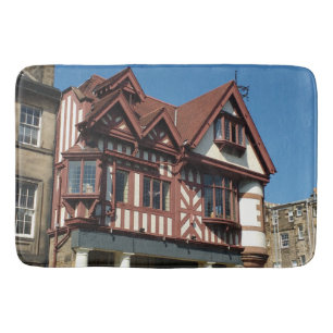 Tudor oak lijst building, Edinburgh, Schotland Badmat