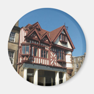 Tudor oak lijst building, Edinburgh, Schotland Magneet