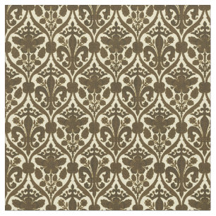 Tudor Roos & Fleur De-Lis Pattern Stof