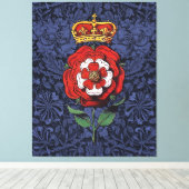 Tudor Roos Rood en Wit Canvas Afdruk (Insitu (Houten vloer))