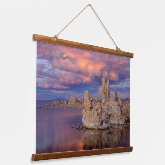 Tufa-formaties op Mono Lake Hangend Wandkleed (Gebogen)