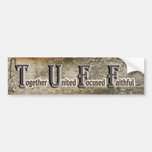 Tuff-Bumpersticker Bumpersticker (Voorkant)