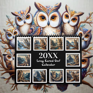 Tuffed Majesty Jaar met de Long-Eared Owl 20XX Kalender