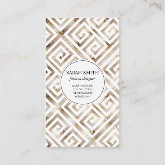 Tufted Stof Kussen / Goud Metallic Visitekaartje (Voorkant)