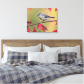 Tufted Titmice Canvas Afdruk (Insitu (Slaapkamer))