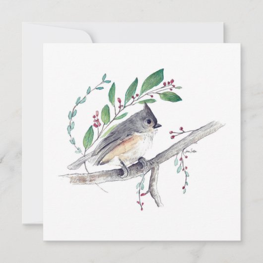 Tufted Titmouse Bird Art (Voorkant)