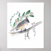 Tufted Titmouse Bird Art Print (Voorkant)