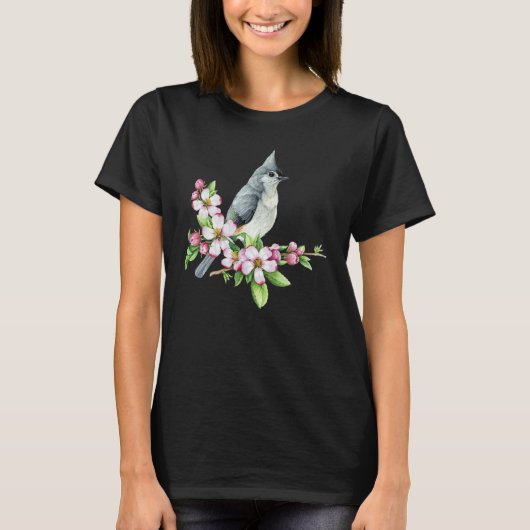 Tufted Titmouse Bird Birding Bird Watcher T-shirt (Voorkant)
