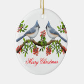 Tufted Titmouse Couple Holiday Ornament (Rechts)