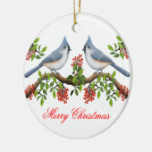 Tufted Titmouse Couple Holiday Ornament (Links)