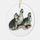 Tufted Toulouse Goslings Keramisch Ornament (Links)