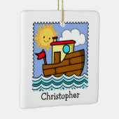 Tug Boat - Gepersonaliseerd Keramisch Ornament (Rechts)