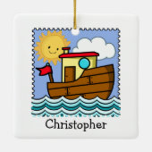 Tug Boat - Gepersonaliseerd Keramisch Ornament (Achterkant)