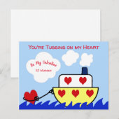 Tug Boat Valentijnsdag Briefkaart (Voorkant / Achterkant)