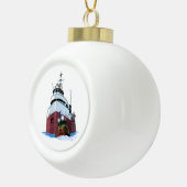 Tug de Noël et ornement en céramique cargo (Droite)