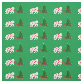 Tug de Samoyed die kerstboom aan het trekken is Stof