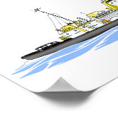 Tug Olive L. Meer met eerste verhoogde proeftoren Poster (Hoek)