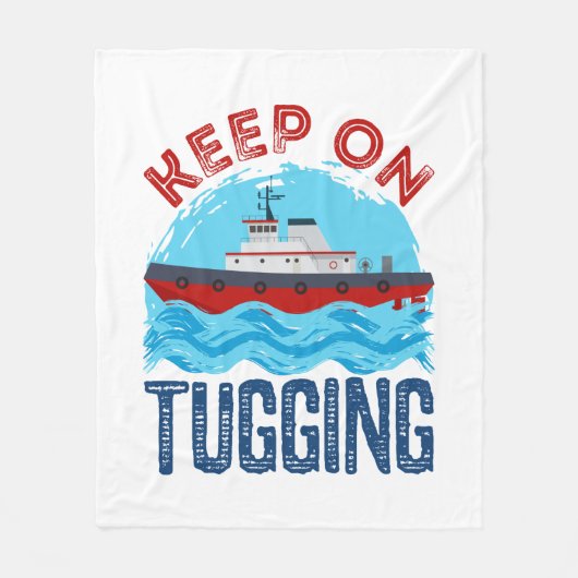 Tugboat Continue at Tugling Fleece Deken (Voorkant)