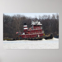 Tugboat op het Delaware River Poster