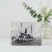  Tugboat Water Front Brooklyn Manhattan Briefkaart (Staand voorkant)