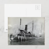  Tugboat Water Front Brooklyn Manhattan Briefkaart (Voorkant / Achterkant)