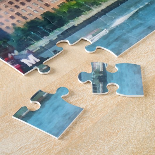 Tugboot Against Manhattan Skyline Legpuzzel (Zijkant)