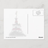 Tugboot op een mousserende rivier briefkaart (Achterkant)