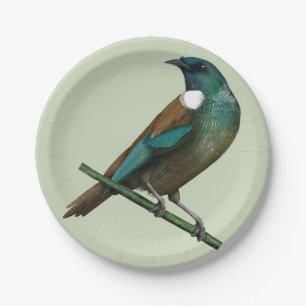 Tui Nieuw-Zeelands Vogel Papieren Bordje