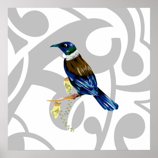 Tui NZ Bird Poster (Voorkant)