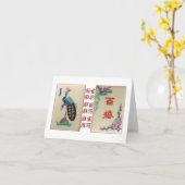 Tuile de carte à jouer Paon & Joker (Fleur jaune)