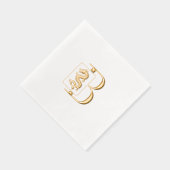 Tuile de dragon Mahjong sur monogramme initial uni (Droite)