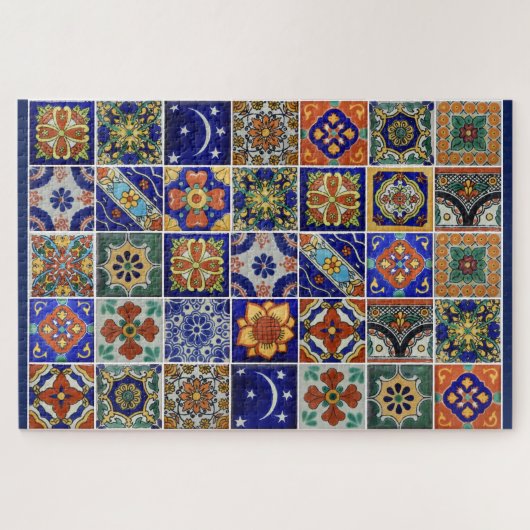 Tuile de talevera mexicaine grand format Puzzle Gi (Horizontal)