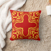 tuile d'espagnol jaune moutarde sur coussin rouge (Couverture)