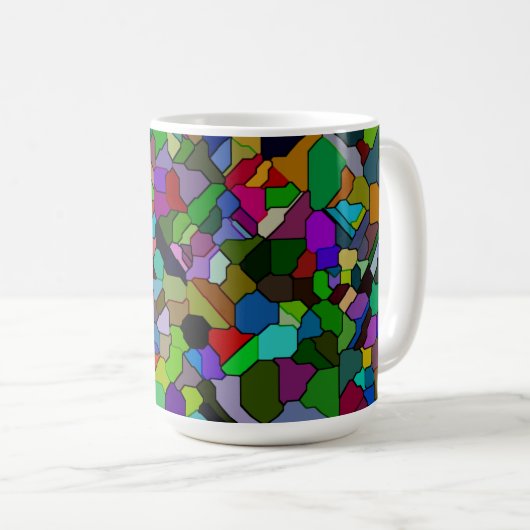 Tuile dorée carreaux 15oz Mug (Devant droit)